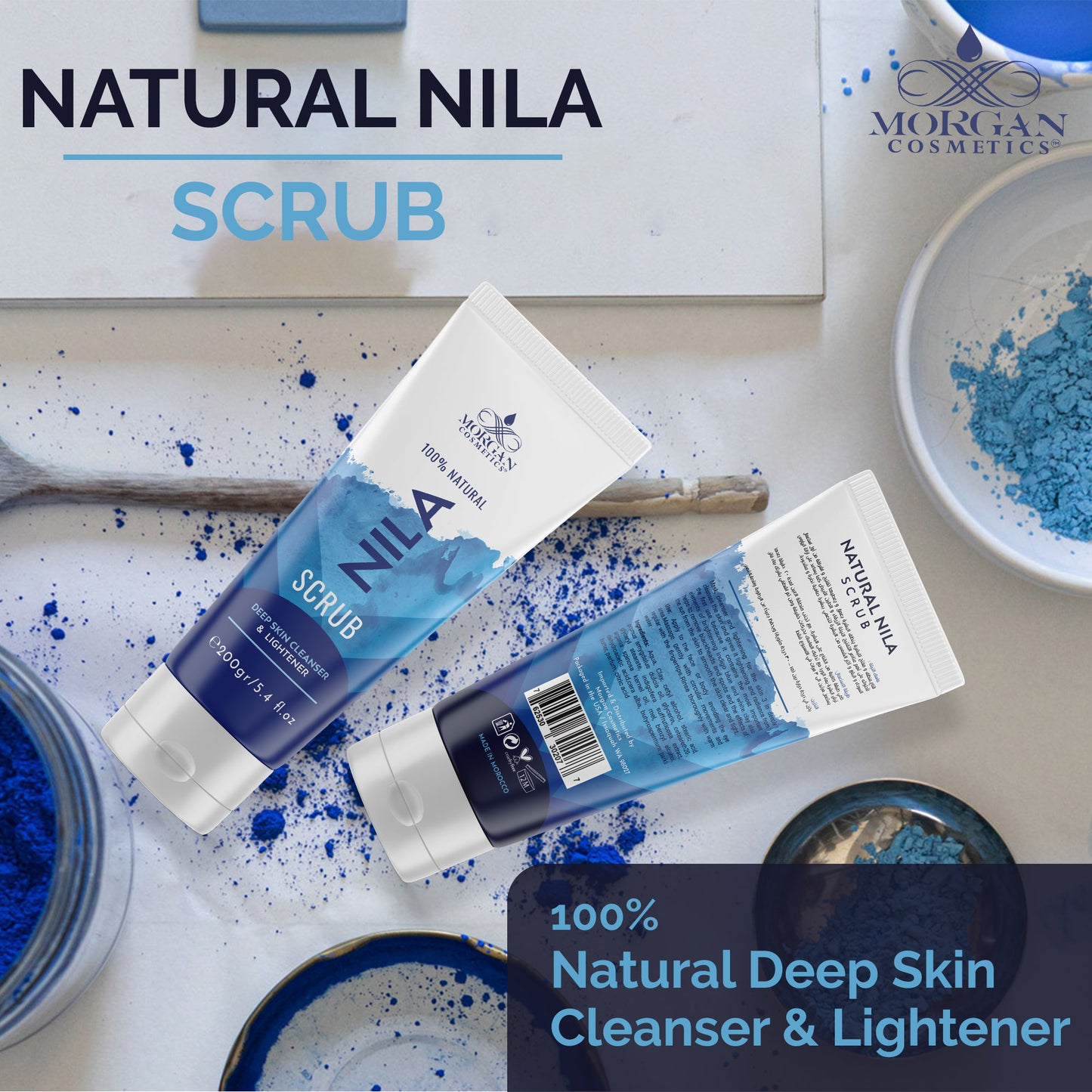 Blue Nila Scrub 100% Natural Deep Skin Cleanser & Lightener 160 gram / 5.64 fl oz