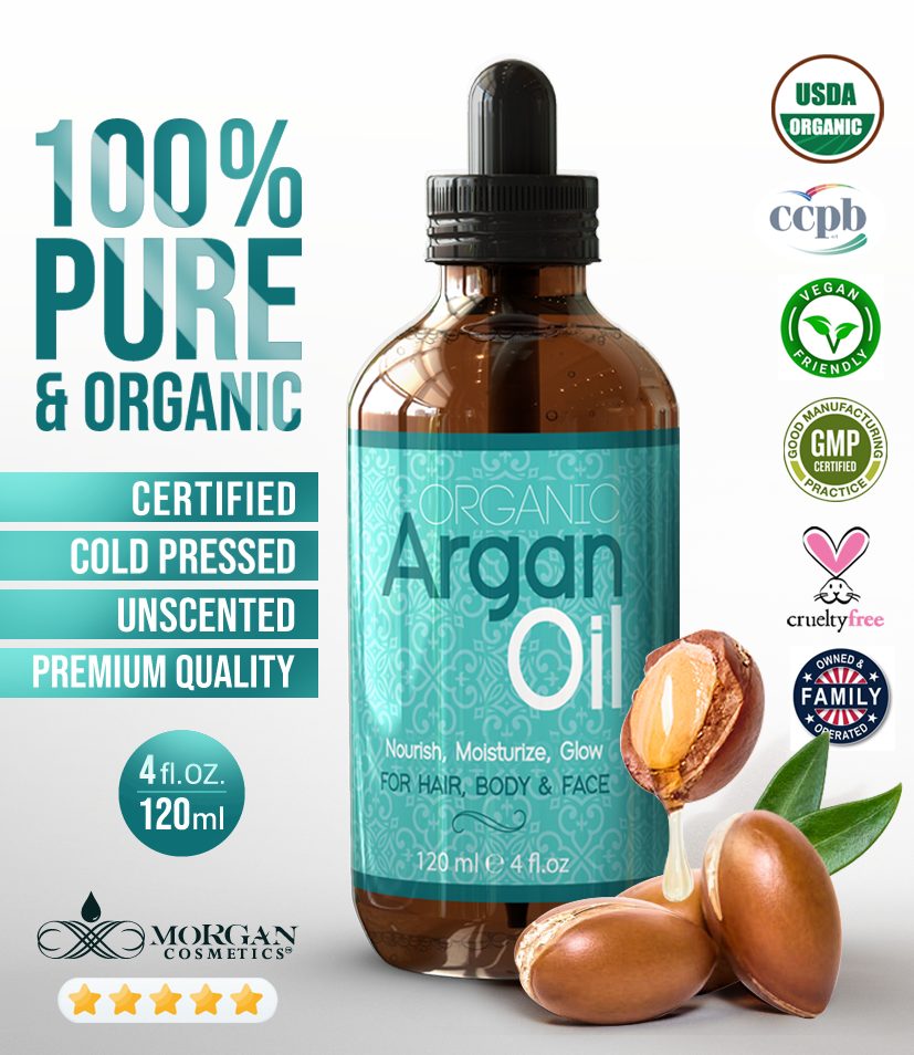 Organic Argan Oil 4 oz – Morgan Cosmetics