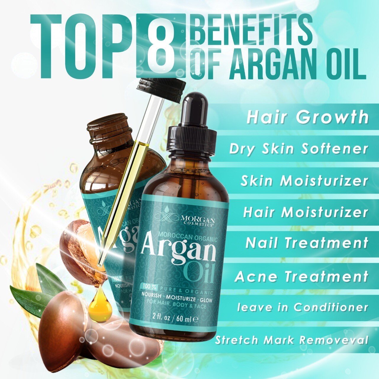 100% Pure Argan Oil – Morgan Cosmetics